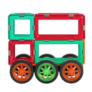Quality Kids Magnetic Tiles Vehicles Double Decker Sightseeing Bus Magnetic Building Blocks wholesale