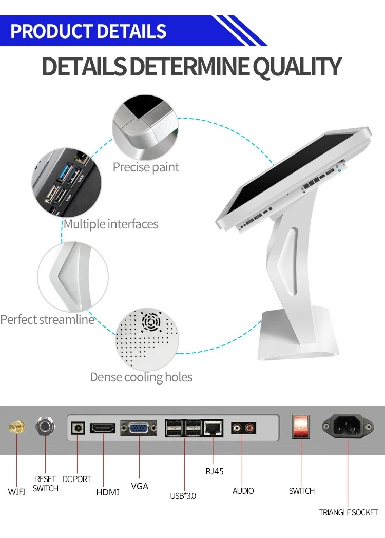 49'' Interactive Self Service Kiosk Exhibition Hall Android Windows 21.5 32 43 55''