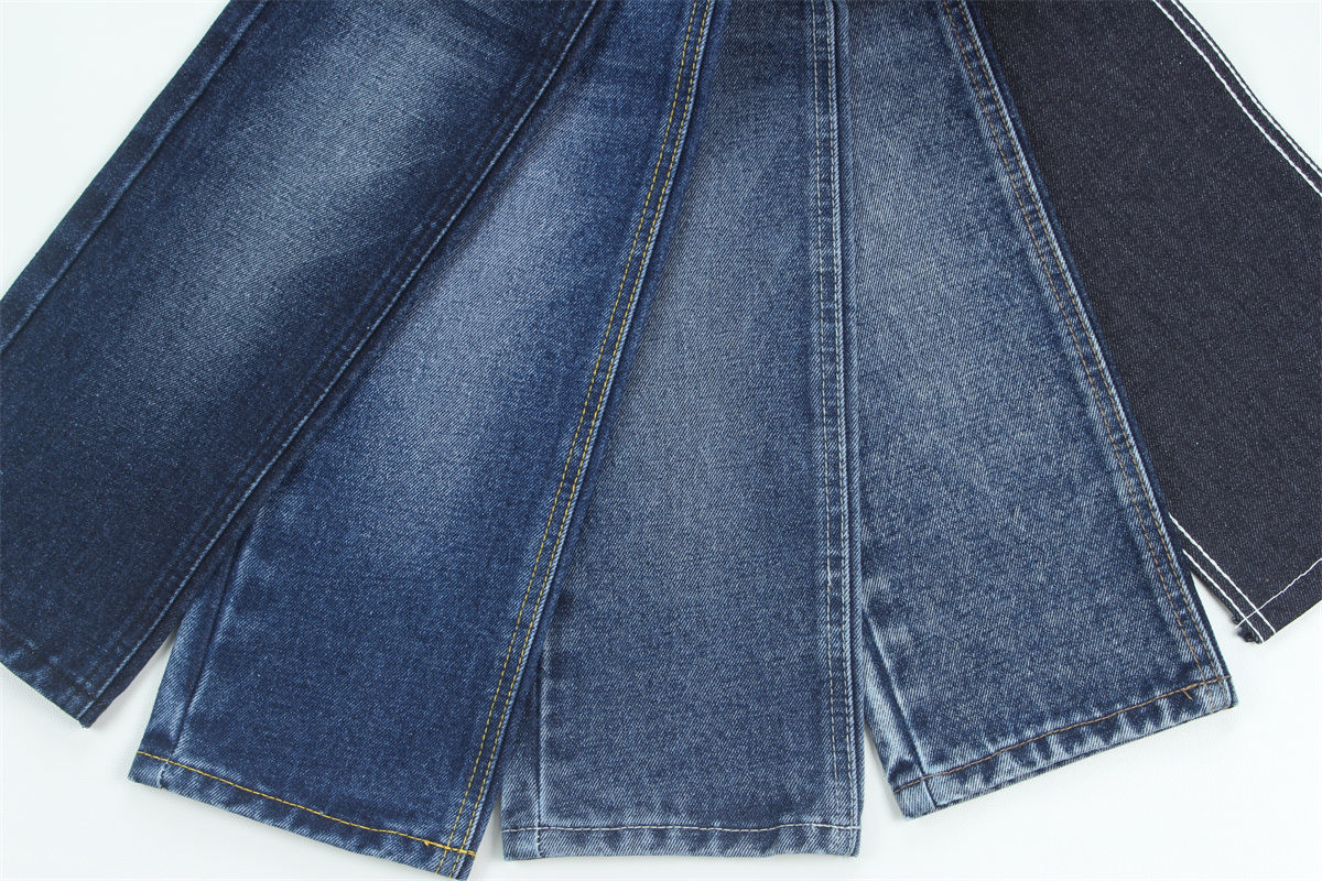 190cm 14oz 100% Cotton Indigo Blue Rigid Denim Fabric For Jeans Eco Friendly