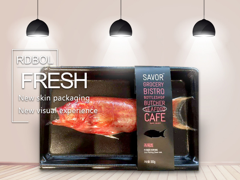 Fresh Fish Seafood Skin Packaging Machine 304 Stainless Steel Material
