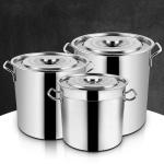 304 Stainless Steel Kitchen Soup Pots Large Capacity Heavy Duty
