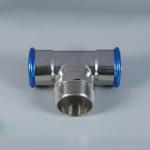 DN50 Shape Press Fittings Stainless Steel Tee Plain End Plumbing