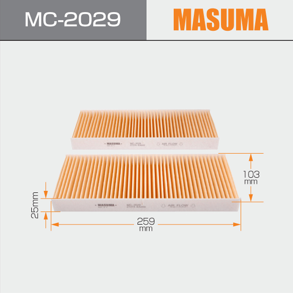 MC-2029 MASUMA Auto Cabin Air Filter for NISSAN NAVARA and Durability Guaranteed