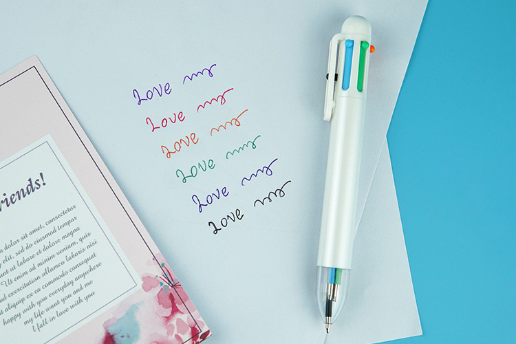 Multi-color Ballpoint Pen with Heat Sensitive Erasable Ink 6 Colors Writing Width 0.7mm