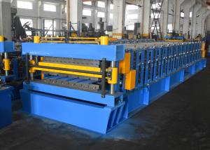 Quality Color Steel / Galvanized Steel Roofing Sheet Roll Forming Machine With Double Layer Design wholesale