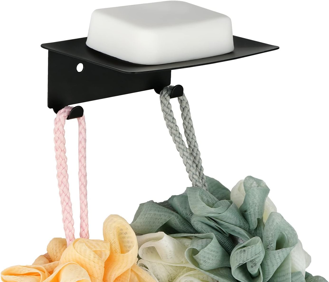 Soap Holder for Bathroom Wall Mounted 4 Slot Self-Adhesive Soap Dish for Shower