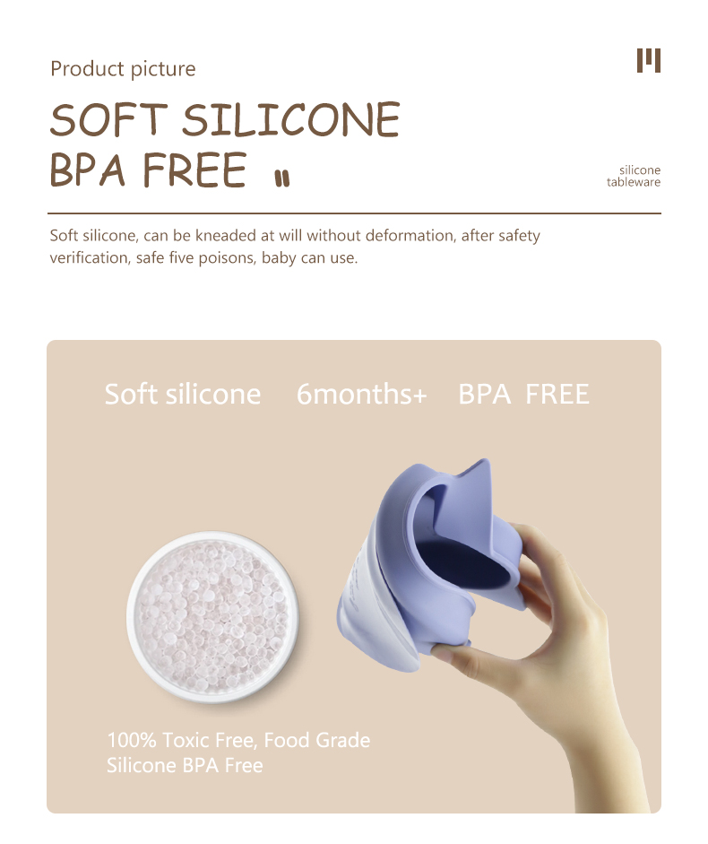 BPA Free Infant Silicone Feeding Plate Waterproof With Suction Bottom