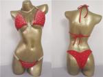 Rhinestone Connectors Bikini Contest Bathing Suits Breathable Stretchable