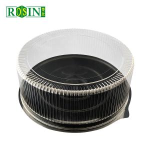 Quality Disposable PET Round 12 Inch Cake Container Customizable With Clear Lid wholesale