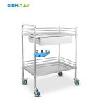 3 Layer Hospital Stainless Steel Medical Instrument Trolley