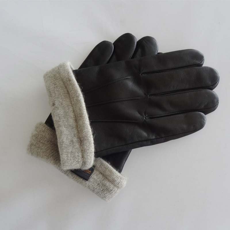 Plain Mens Soft Leather Gloves Customized Size Custom Styles Eco - Friendly