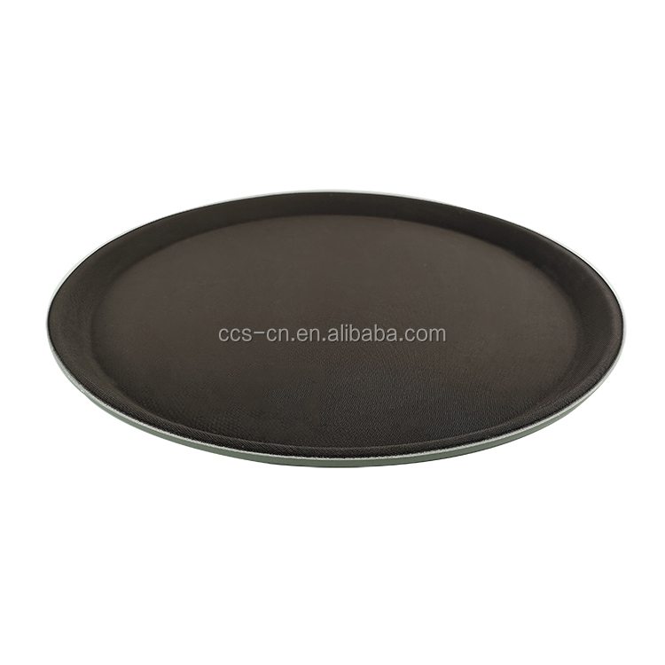 73.5*60cm Nonslip Oval Plastic Tray Large Recycled Plastic Plates Rubber Serving Tray For Bar
