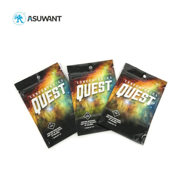 Resealable Medical Marijuana Tea Bags Stand Up Mylar Biodegradable Custom