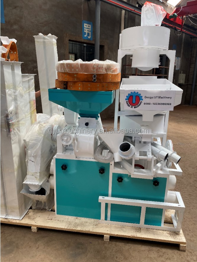 Small Rice Milling Machine with Paddy Husking and Rice Polishing Rollers in Nigeria