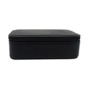 Quality velvet inside Polyester Lining Portable Jewelry Box PU Leather wholesale