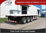 2 / 3 Axle 20 Foot Flatbed Trailer / Truck Flatbed Trailers With Container Lock