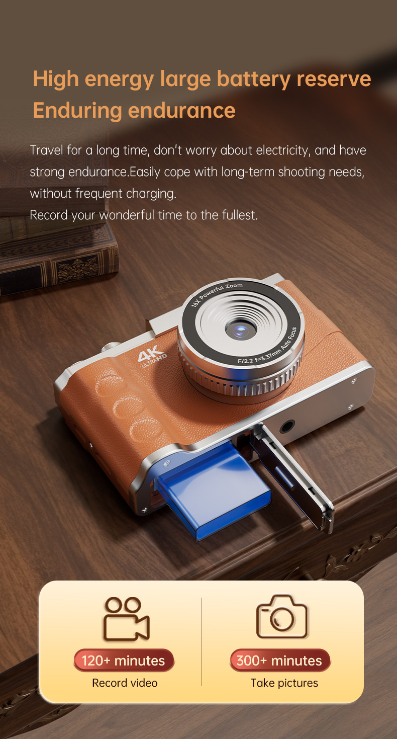 NEW Retro Trend Ultra Clear Dual Camera 4K Ultra HD Camera