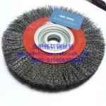 Crimped wire wheel brush for machine