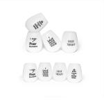 Beach Food Grade Silicone Stemless Wine Glasses 12oz Recyclable
