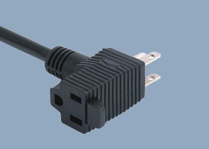 UL CUL CSA 15A 125V 3 Prong NEMA 5-15P Pigtail Piggyback Plug Adapter American UL Power Cord With Over Current Protector