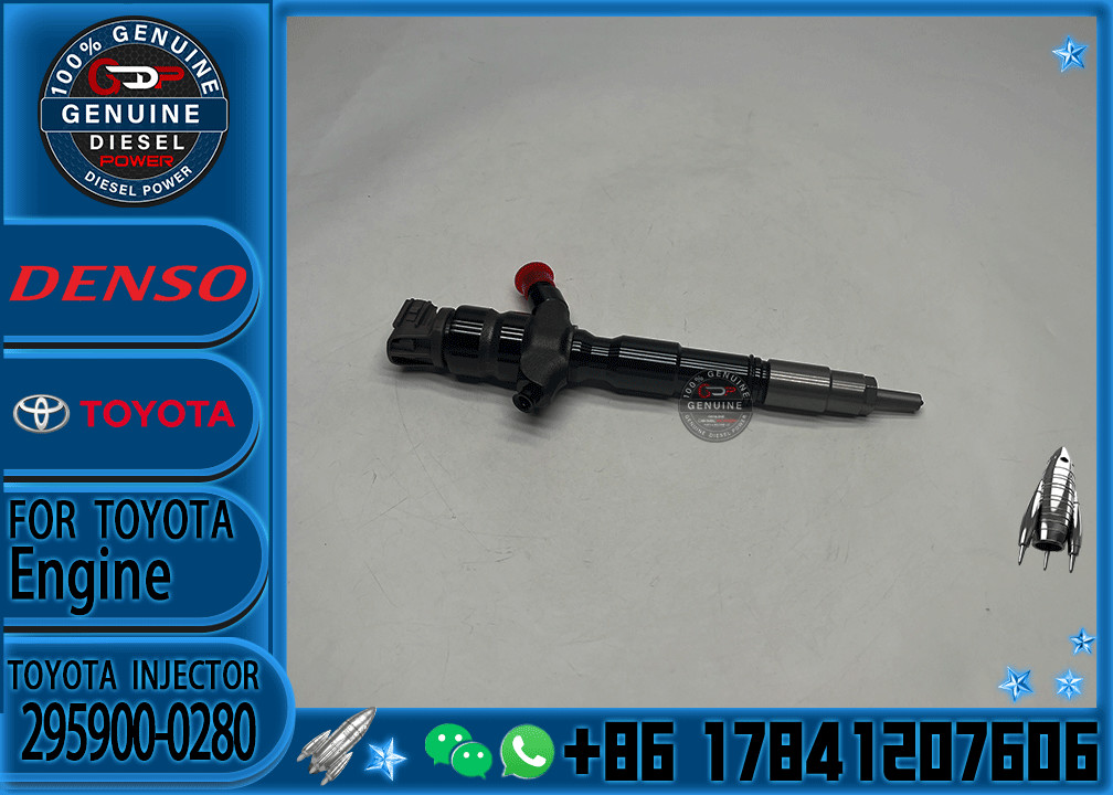 Fuel Injector 295900-0210 295900-0280 23670-30450 For Toyota Hilux 2KD-FTV Common Rail Injector 23670-30450