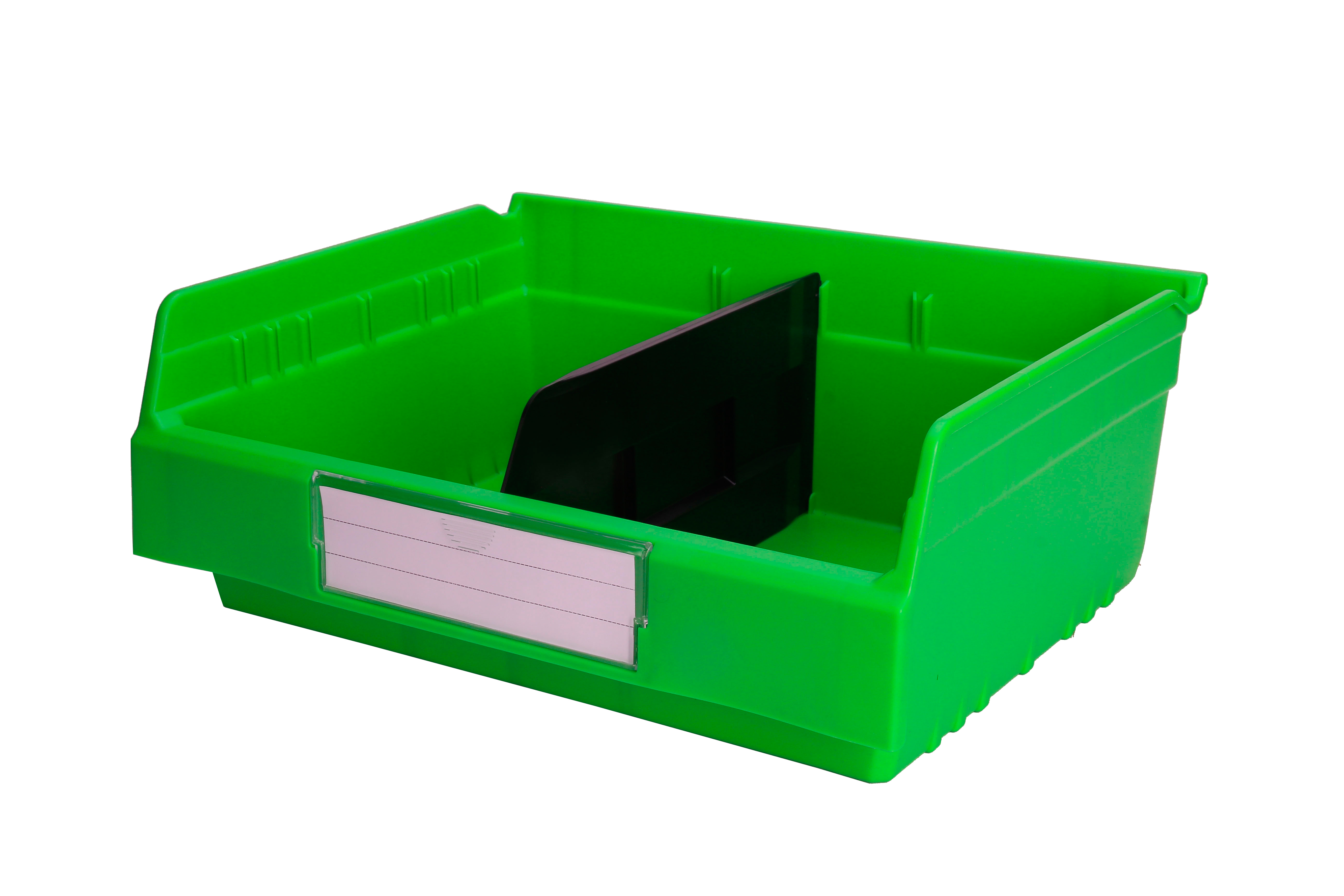 Efficiently Store Tools in Warehouse with Stackable Plastic Bins Solid Box Style