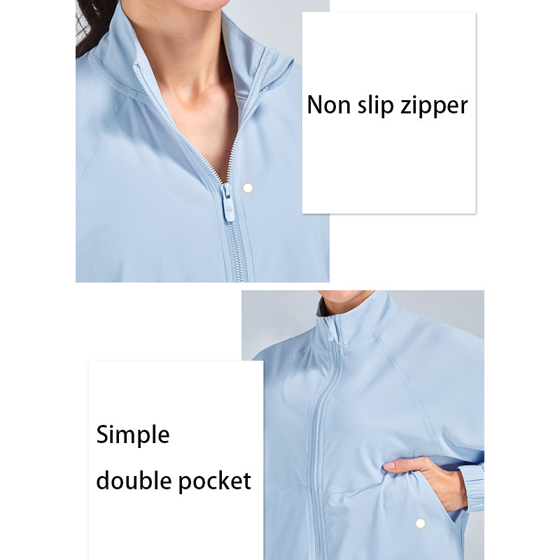 Equestrian Long Sleeve Horse Riding Tops High Neck Lock Zipper 4 Colors