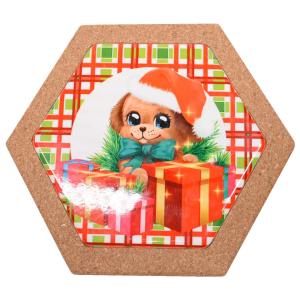 Quality Hexagonal Natural Cork Placemats Heat-proof Pads Antiwear PROP65 wholesale