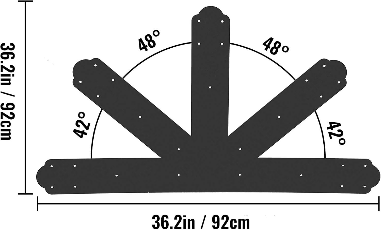 Black Powder Coated Steel Truss Connector Plates 4Mm For Wooden Beam