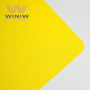 Quality Micro Faux Yellow Leather Fabrics For Traditional Soccer Ball wholesale