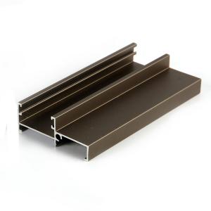 Quality 6063 T5 Champagne Anodized Aluminum Window Profiles ISO9001 Approval wholesale