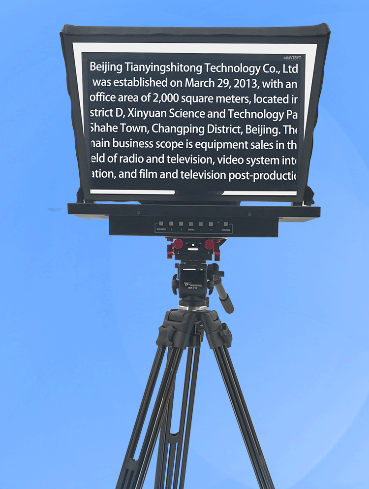 Supported Language 21" Studio Teleprompter for Professional TV Broadcast from TYSTVideo