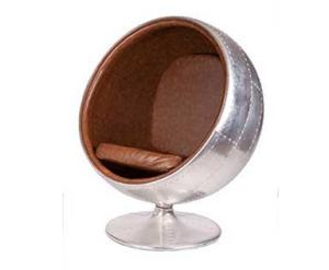Quality Brown Leather Aviator Aluminum Orbit Spitfire Chair Aviator Leather Chair wholesale