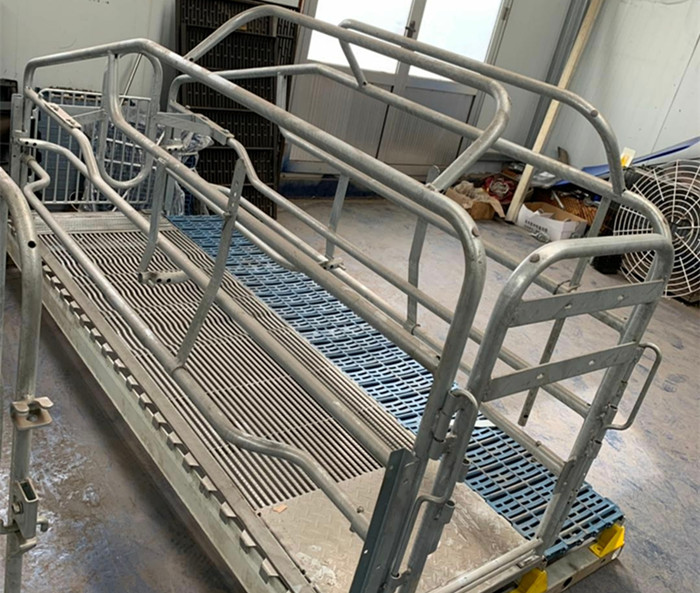 Adjustable Sow Joy Farrowing Crates With Plastic Slatted Flooring Long Using Time