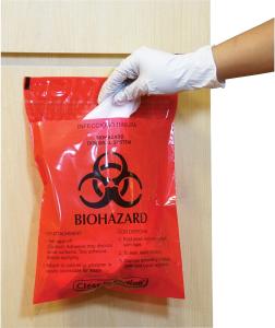 Quality LDPE Red Bag Biomedical Waste With Double Adhesive Tapes wholesale