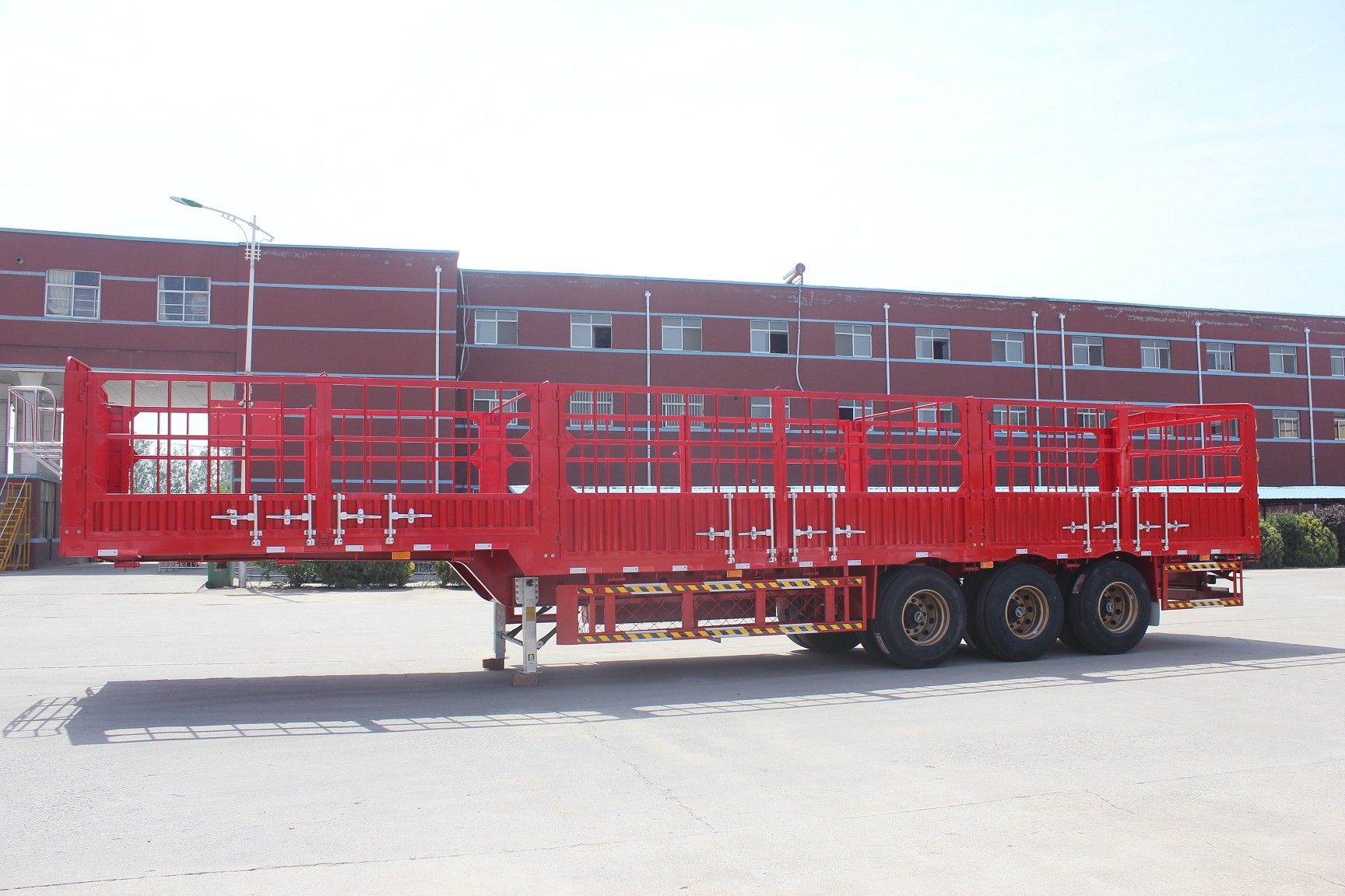 50Ton Leaf Spring Fence Cargo Transport Semi Trailer /Kin Pin 2''/3.5'' Bolt Type