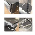 Factory Custom Size Color logo metal single side white supermarket store rack