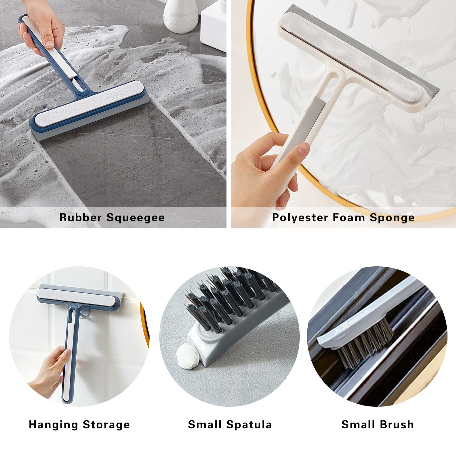 4 In 1 household Window Cleaning Brush Customized Plastic Material