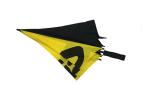 Pongee Black Yellow Promotional Golf Umbrellas Anti UV Total Lenght 101cm