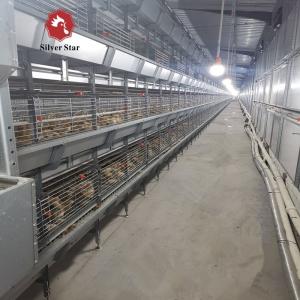 Quality H Type Automatic Battery Chicken Cages Poultry Farming Galvanized 4Tiers wholesale