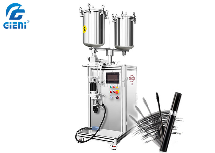 Vertical 1ml -15ml Lip Gloss Tube Filling Machine Semi Autoamtic 20L Tank