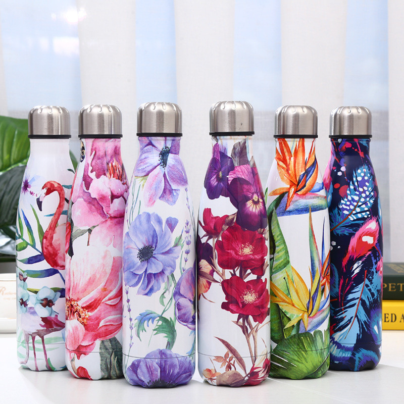 Double Wall 18/8 Stainless Steel Vacuum Cola Shape Bottle Narrow Mouth Thermos Flask Keeping Warm And Cold 350ml 500ml 750ml 1000ml