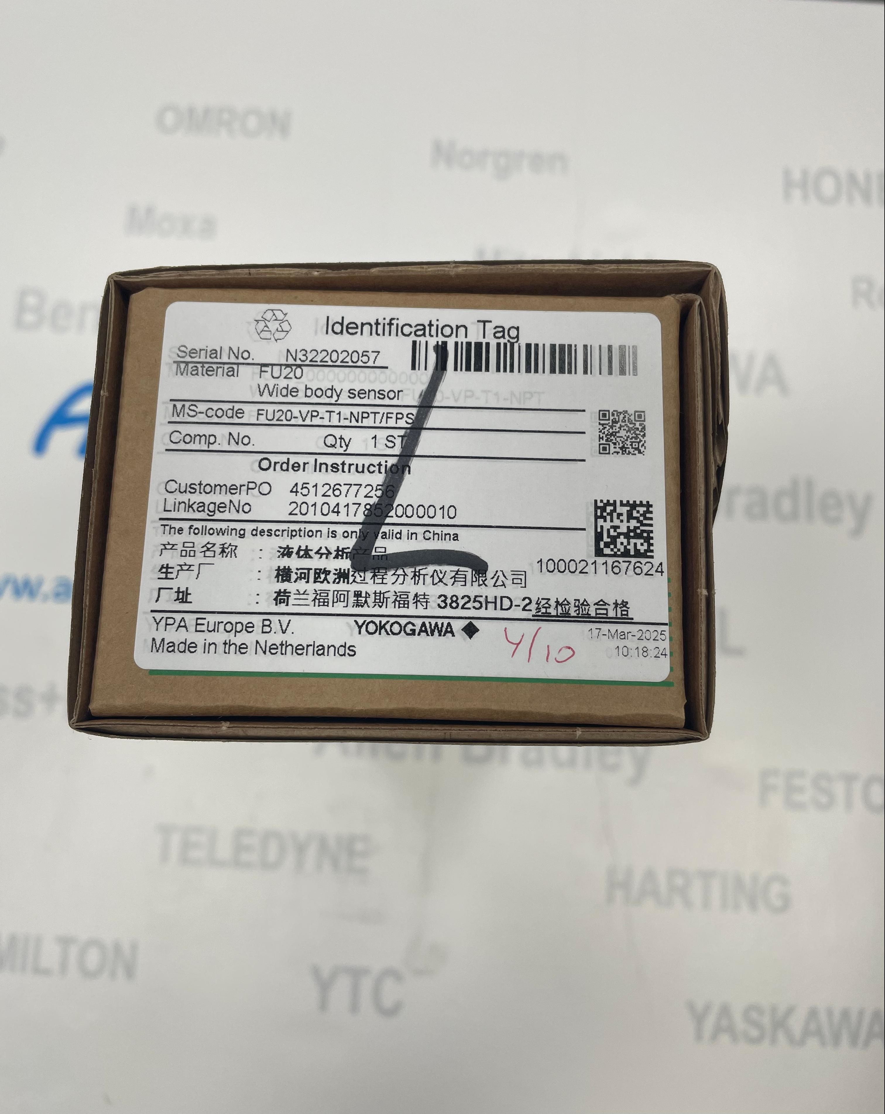 FU20-VP-T1-NPT Yokogawa FU20 Wide Body Sensor 5m Cable Length 24 V DC