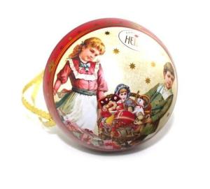 Quality Metal Christmas Ball Ornament Gift Tin wholesale