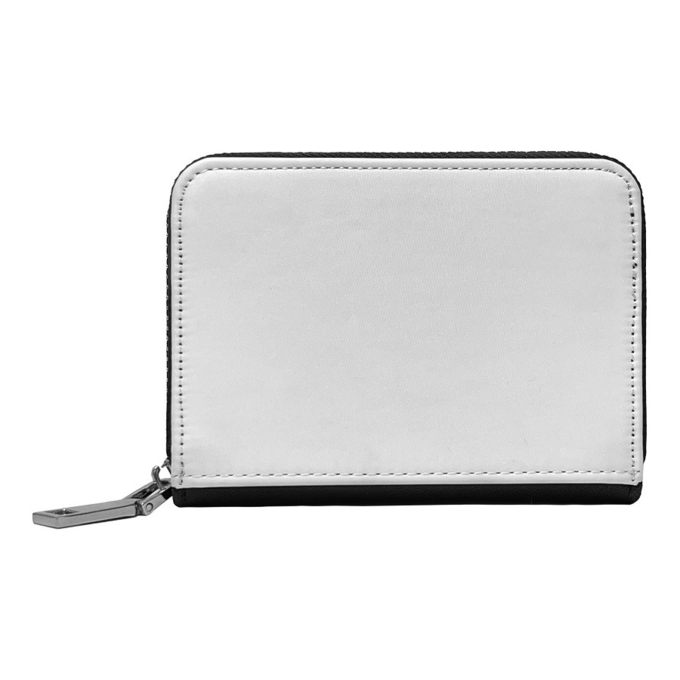 Leather Sublimation Coin Purse With Zipper Custom Compact Wallet For Sublimation Printing