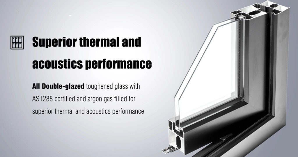 Fluorocarbon TS8384 2mm Folding Sliding Glass Doors