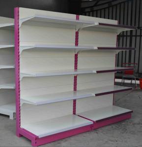 Quality Custom Supermarket Display Shelving Metallic Gondola Shelf Anti - rust wholesale