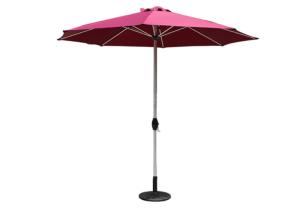 Quality Commercial Heavy Duty Wooden UV Beach Umbrella 3.00mm Ribs Manual Open Close wholesale