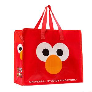 Quality Custom Red Blue Printed Zipper PP Non Woven Handle Bag wholesale
