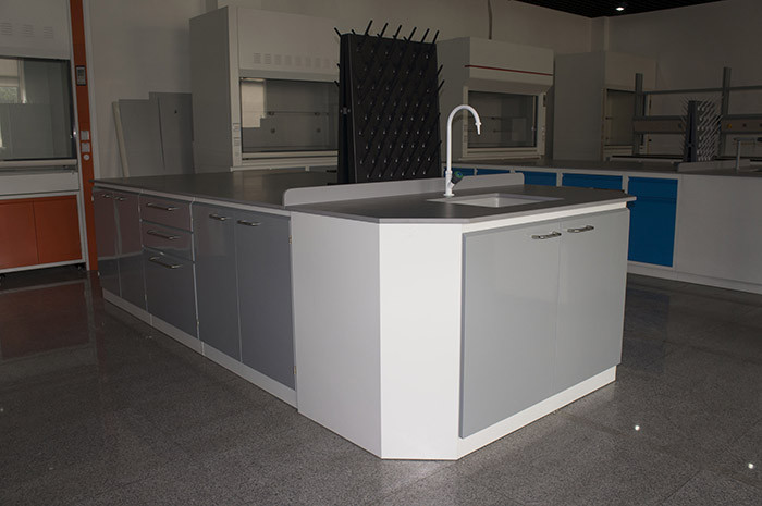 Molded marine edge white epoxy resin laboratory countertops strong alkali resistance
